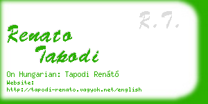 renato tapodi business card